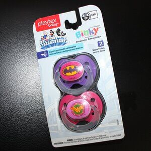 FREE WITH ANY BUY❤️Playtex Baby BINKY D.C Super Friends 2-pack Silicone Pacifier